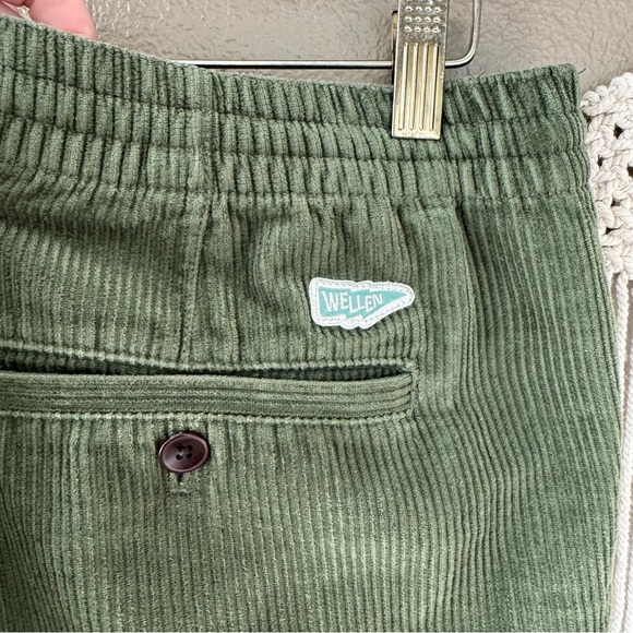 Wellen organic cotton straight Fit Green Corduroy corded Pants large - Picture 6 of 10